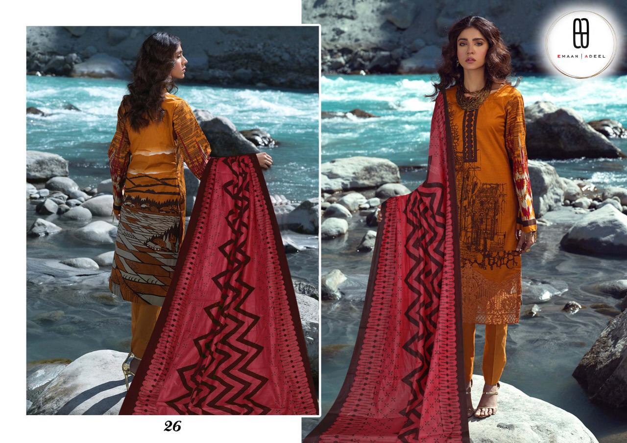 Emaan Adeel 3 Readymade Latest Fancy Designer  Pure Lawn Karachi Cotton Dress